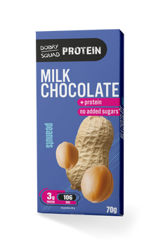 DOBRY SQUAD PROTEIN Milk Chocolate SUGAR FREE peanuts 70g