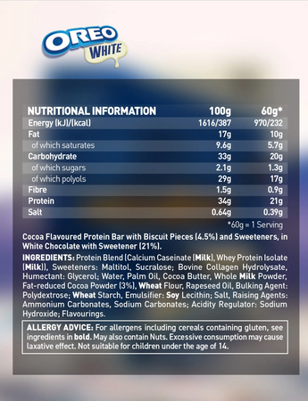 Zestaw 12 szt baton proteinowy GRENADE White Oreo 60g