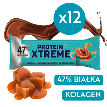 Zestaw batonów XTREME PROTEIN Toffi 40g   12 szt